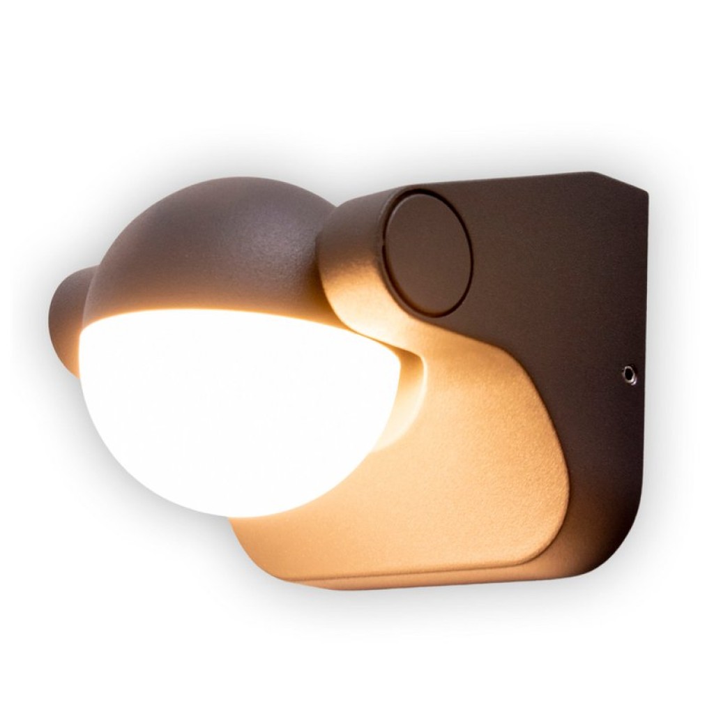 LED wall lamp "pallas", made of metal and plastic in anthracite, with integrated LED