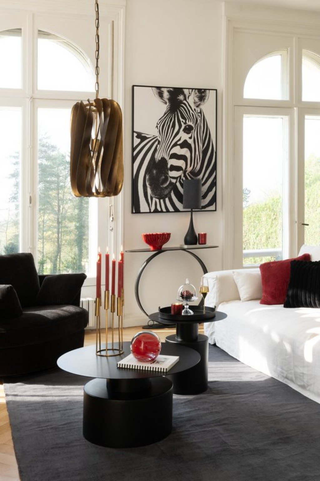 J-Line Wall Decoration Zebra Canvas Black/White