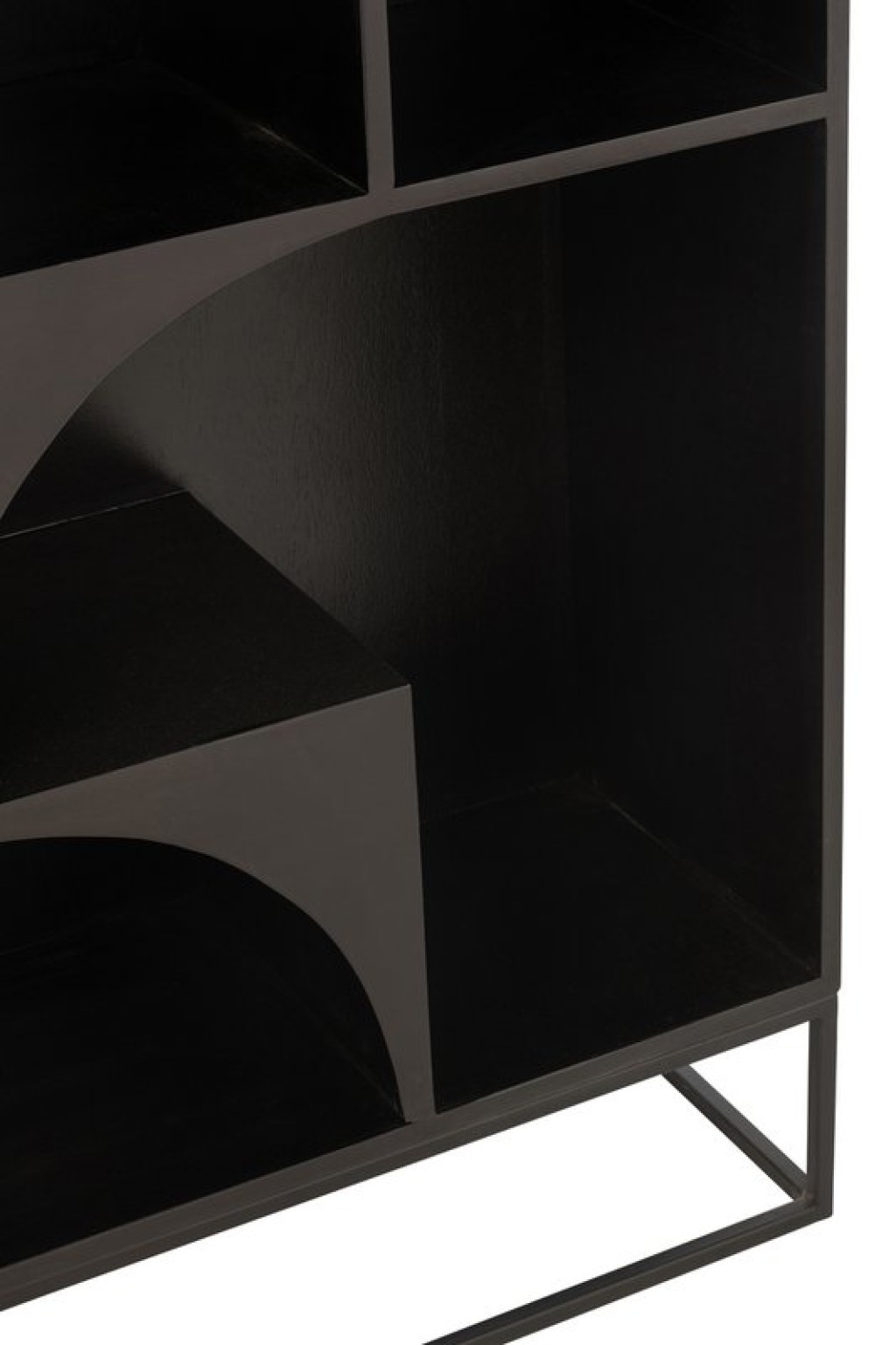 J-Line Rack Fashion Mango Wood/MDF Black