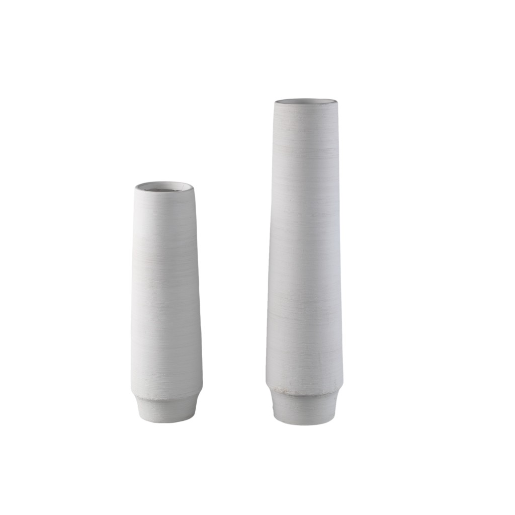 Zonna White Matt Ceramic High Vase L