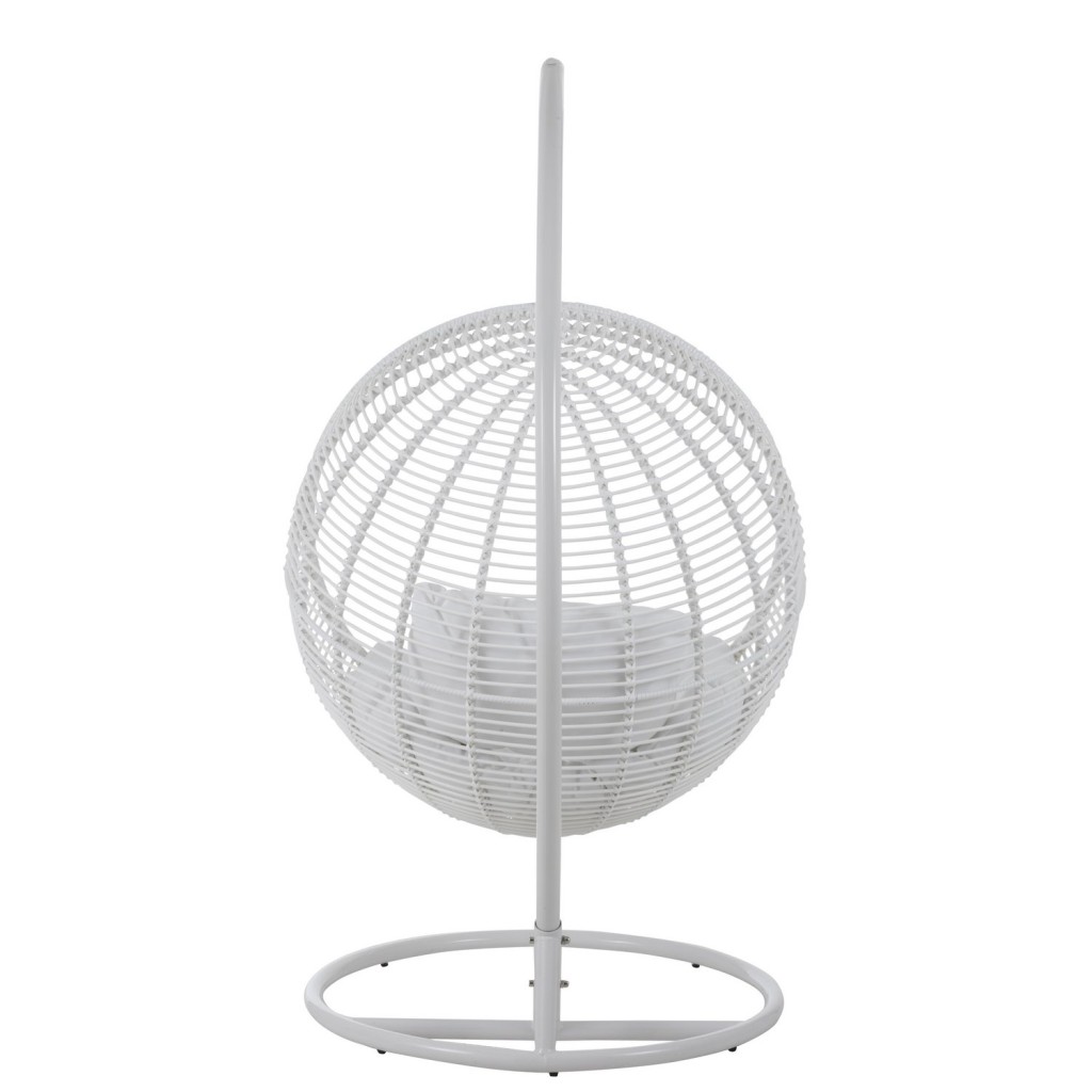 J-Line hangstoel Rond - staal - wit