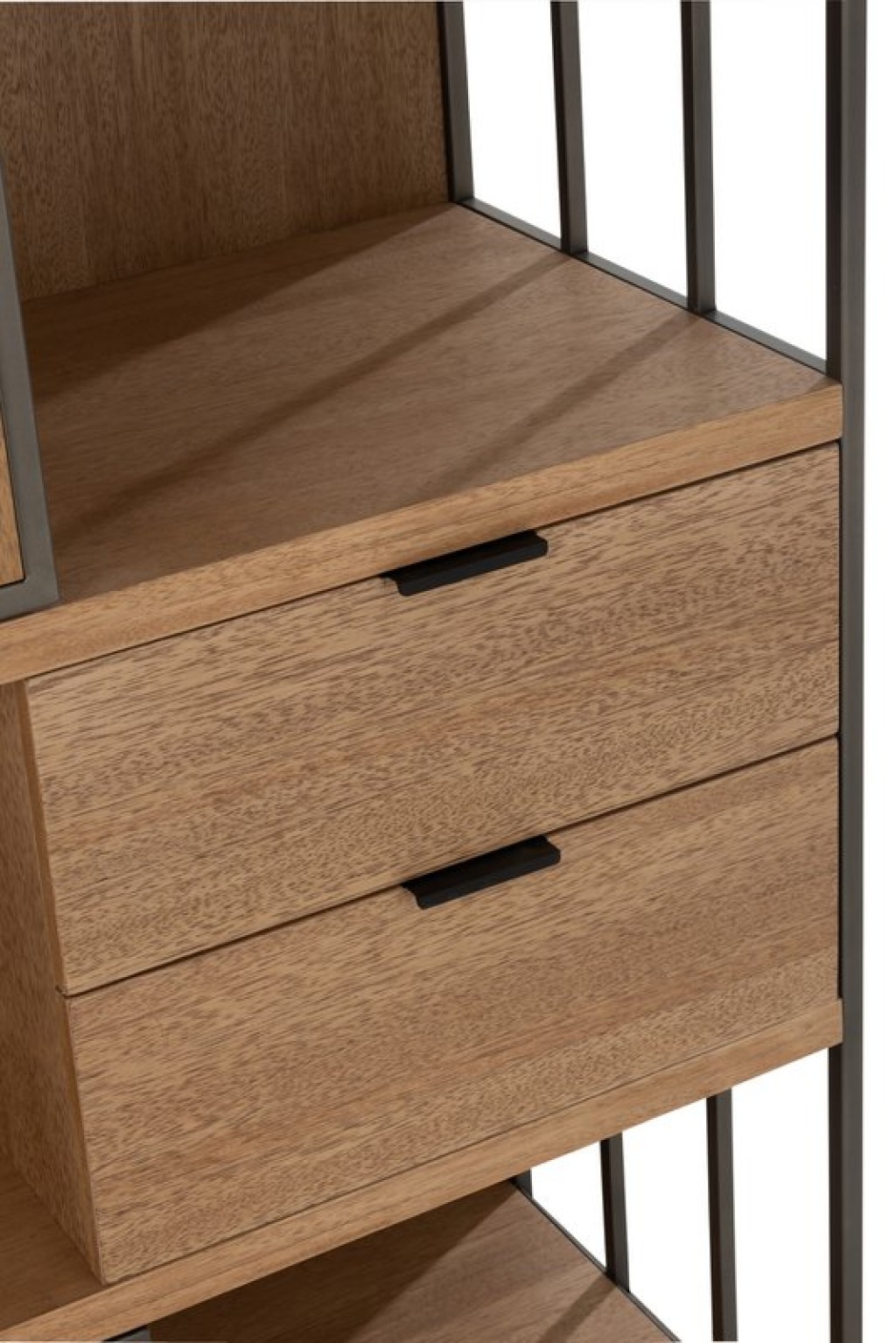 J-Line Compartments cupboard - wood/metal - natural