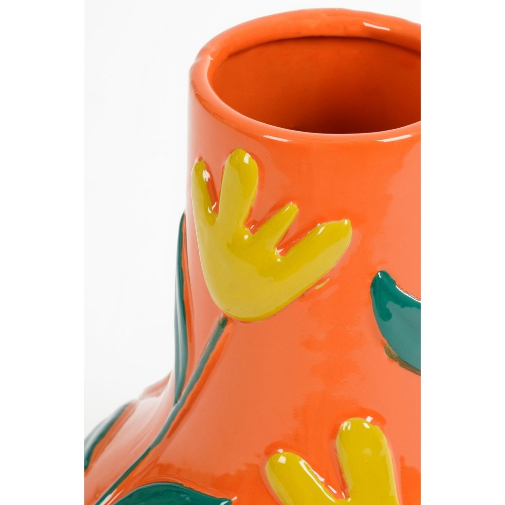 Ava Vaas - H30 x Ø25 cm - Keramiek - Oranje