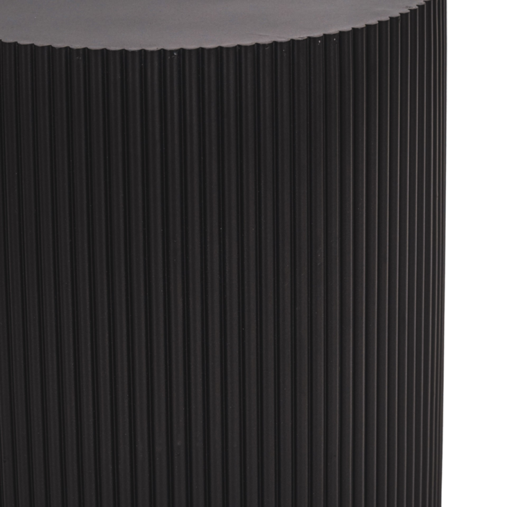 Side Table / Pillar- Cylinder - MDF - Black -30x65cm