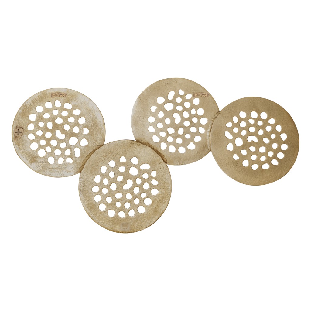 Geoffe Gold Casted Alu 4 Rounds Wall Panel