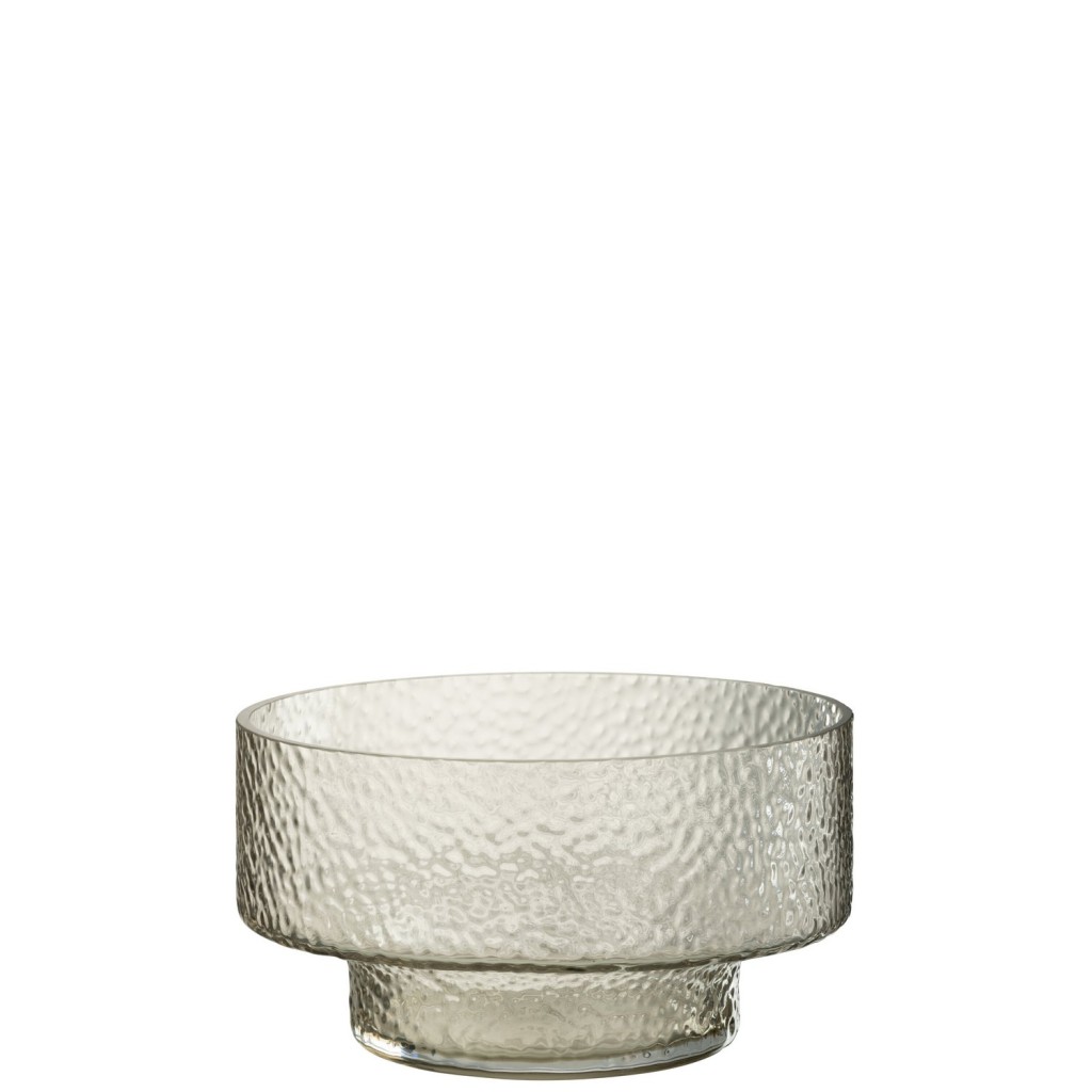 J-Line vaas Laag Betty - glas - transparant - Ø 28 cm