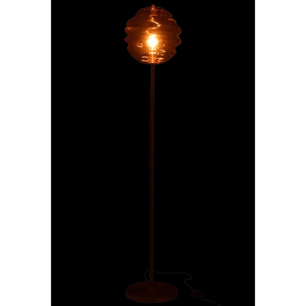 J-Line staanlamp Bijenkorf - glas - bruin