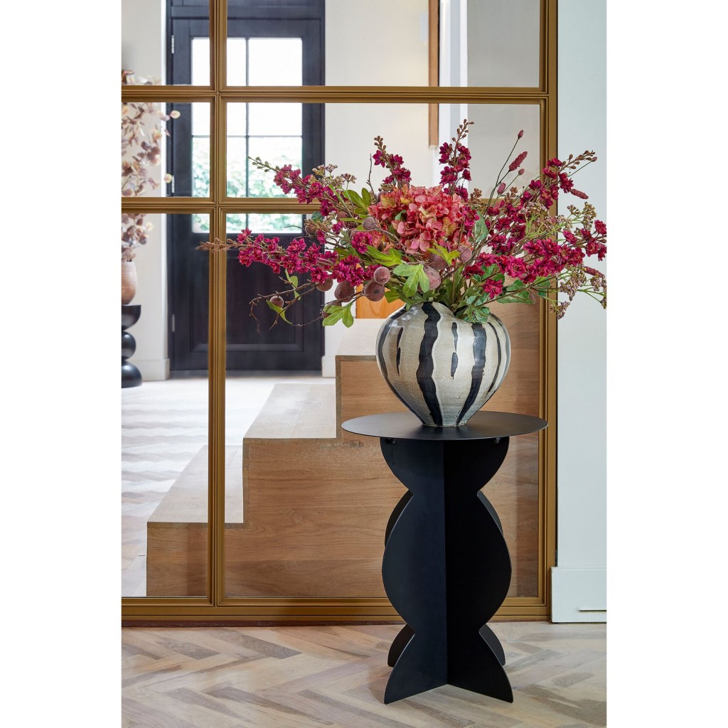 Rafi Bijzettafel - H50 x Ø40 cm - IJzer - Zwart