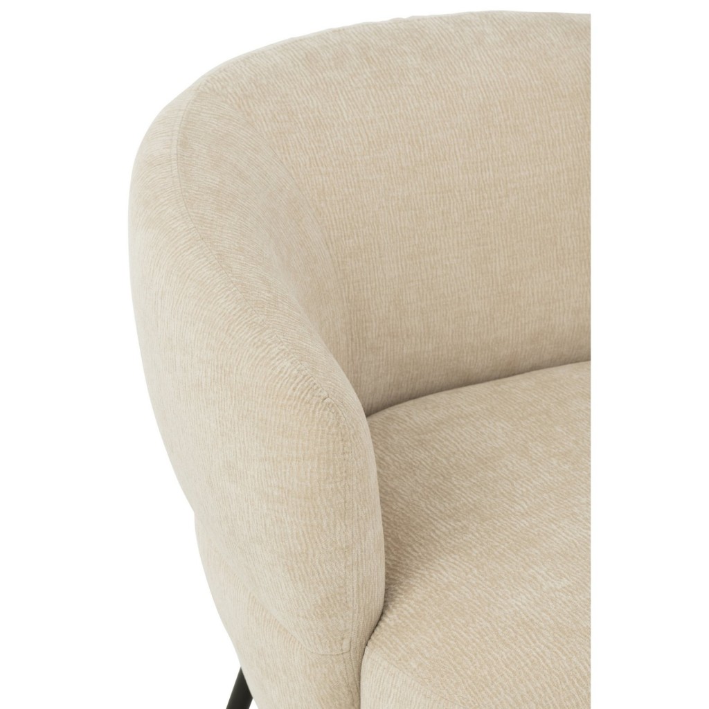 J-Line Loungestoel Mars Populierenhout/Schuim Beige