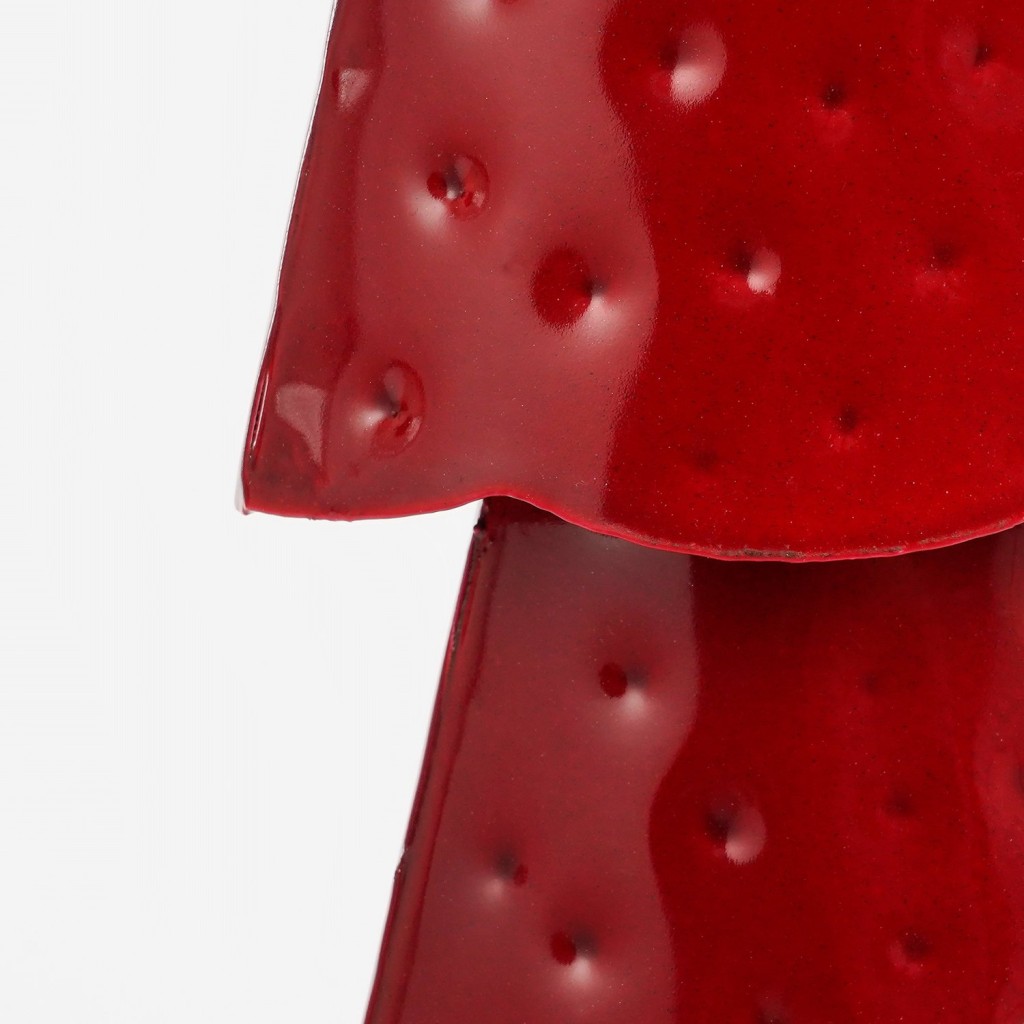 Decoratie Kerstboom - L15 x B8 x H68 cm - IJzer - Rood