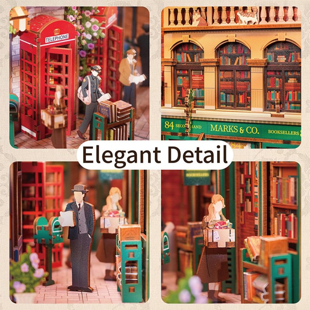 Tonecheer, DIY Book Nook, 84 Charing Cross Road, TQ114, 18 x 8 x 24,5 cm