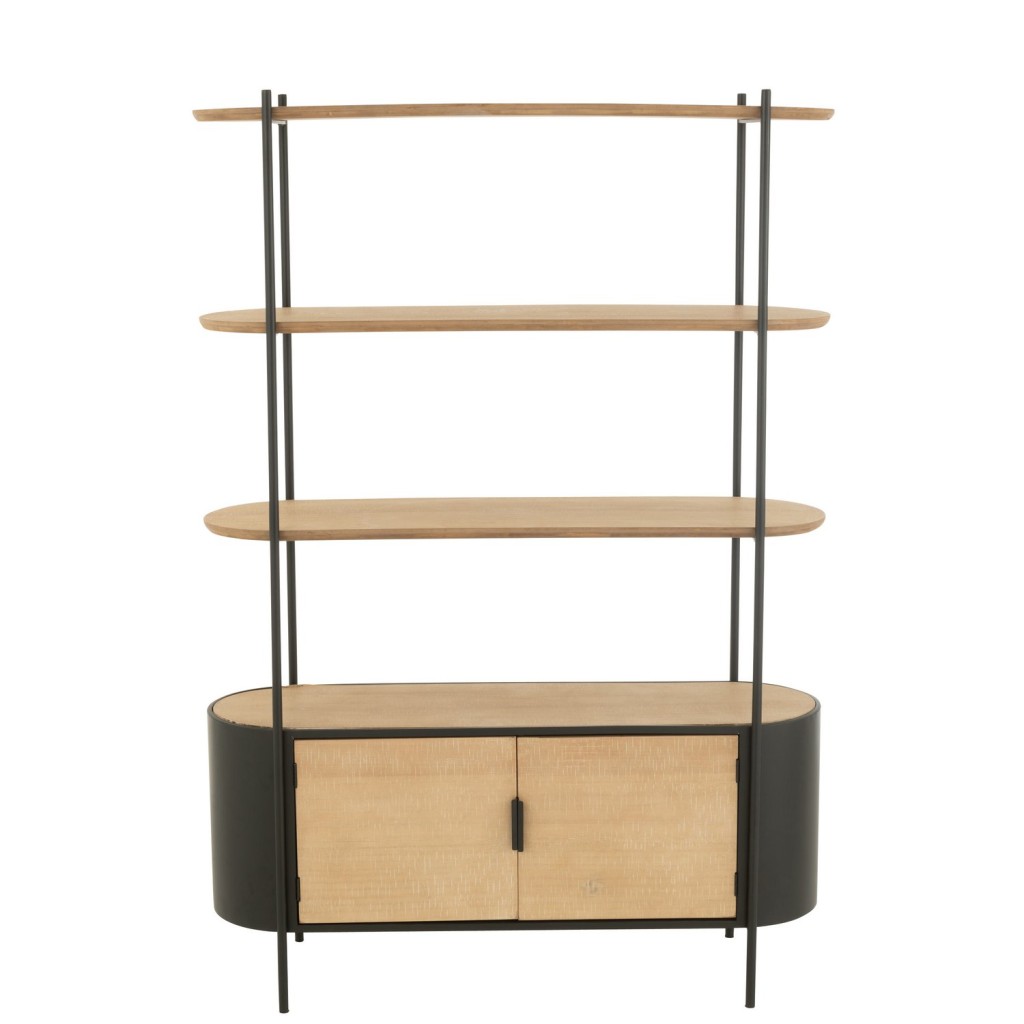 J-Line Rek Uvy Ijzer Naturel/Zwart