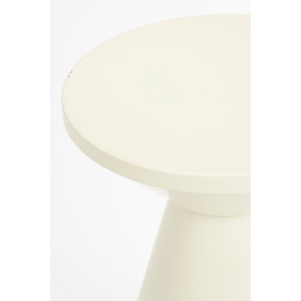 Jim Bijzettafel - H45 x Ø31 cm - IJzer - Off-white