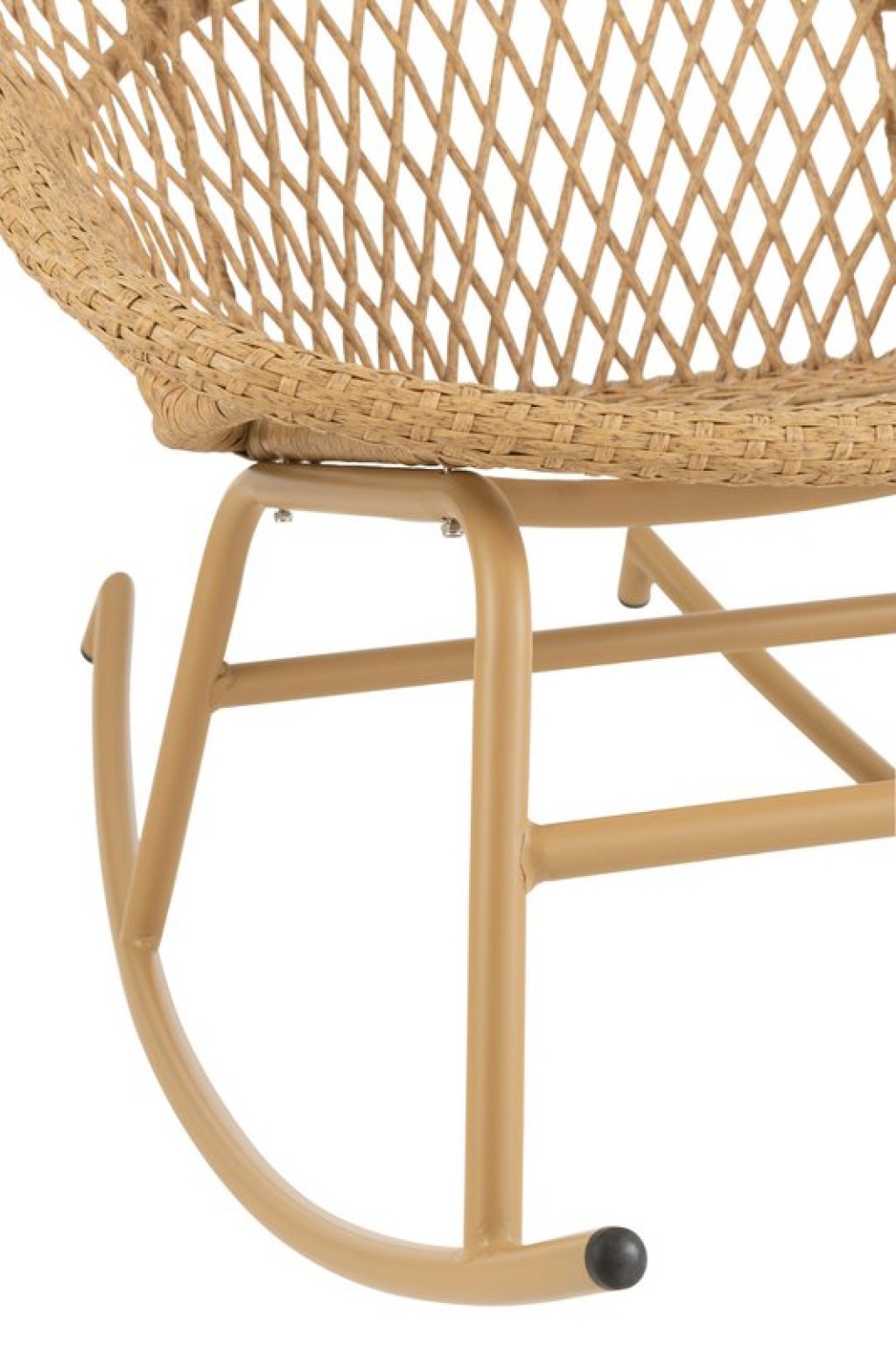J-Line rocking chair + cushion Zayo - metal/wicker - beige