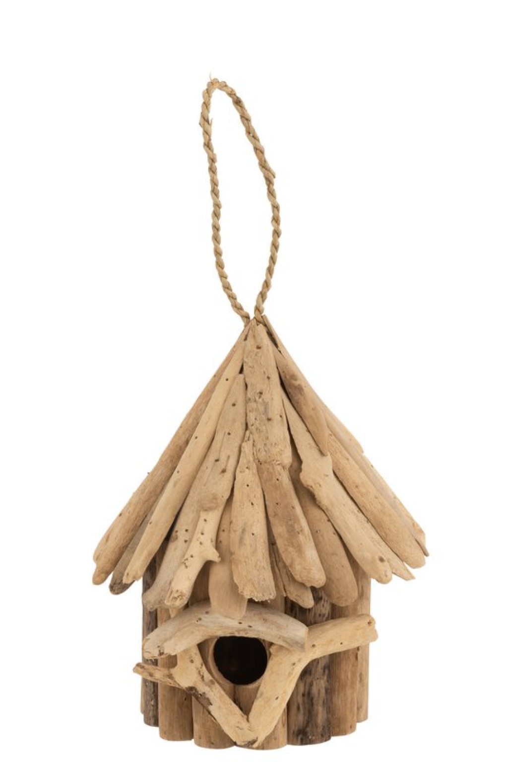 J-Line birdhouse - wood - natural - small