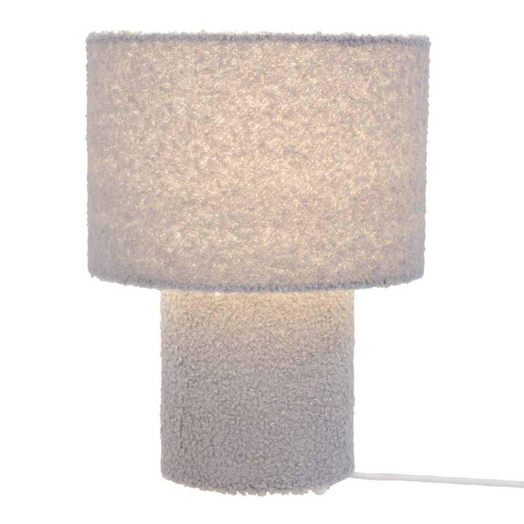 Table lamp "Fluffy" with text blades and foot in green, E27, approx. 31 cm high
