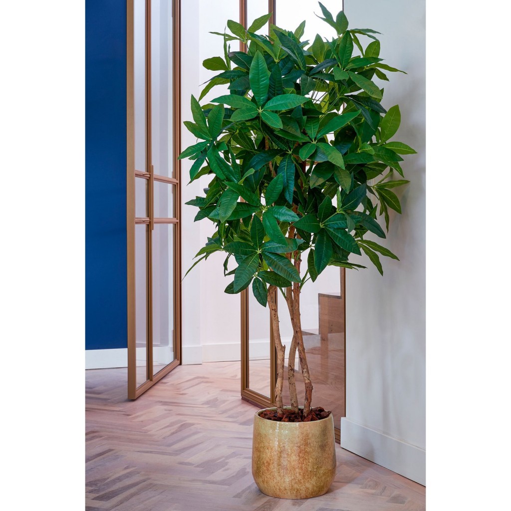 Vingerplant Kunstplant in Bloempot - H150 x Ø70 cm - Groen