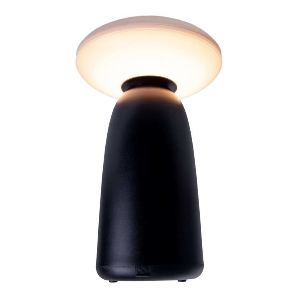 LED Solarleuchte "Ada" schwarz für Außen, LED Tischlampe aus Metall und Kunststoff 22,5 x 16 cm