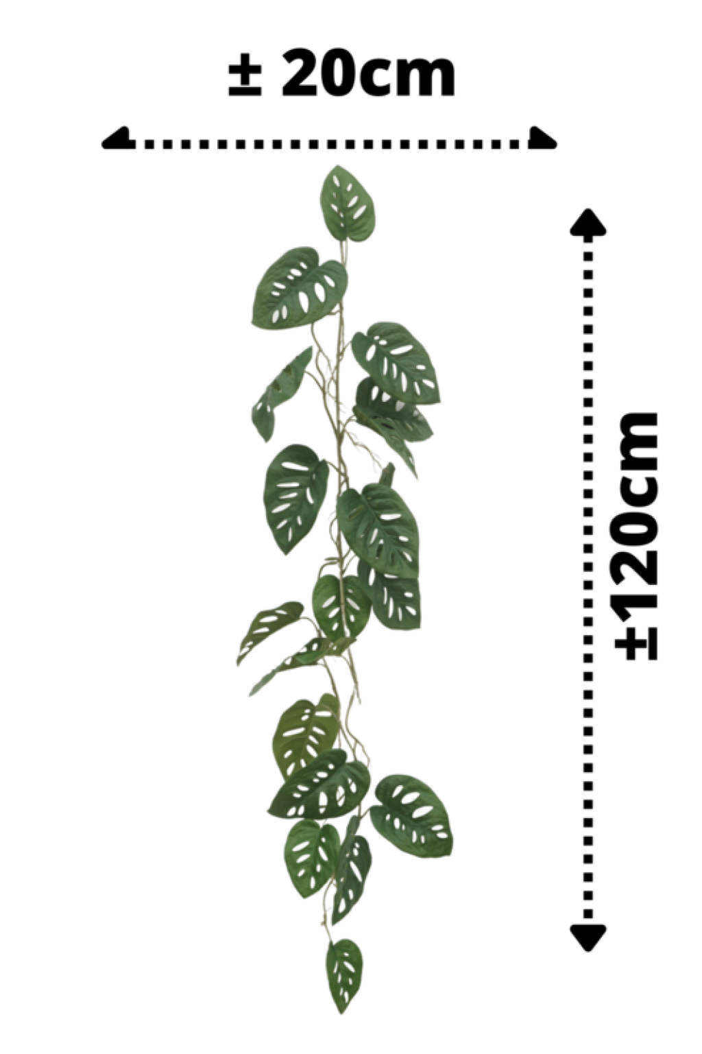 Monstera Monkey Bush Artificial Garland 120cm (Garland)