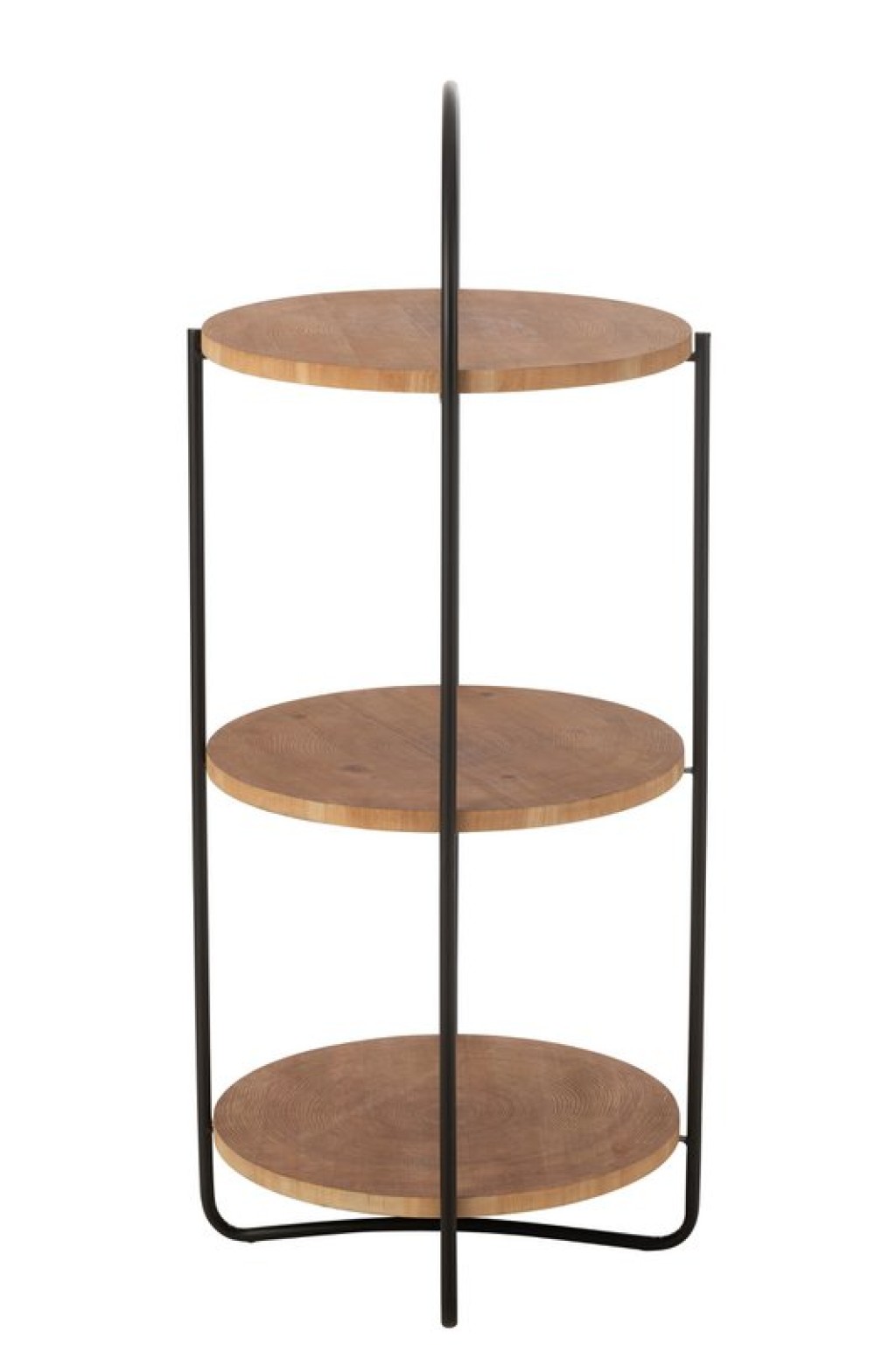 J-Line Rack Mia MDF/Iron Natural Black
