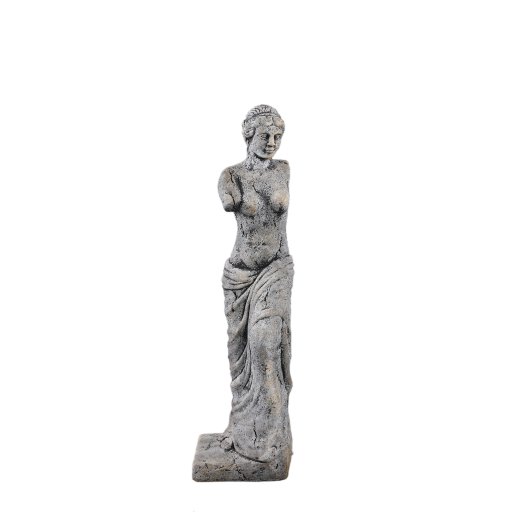 Olivette Black Cement Women Statue S