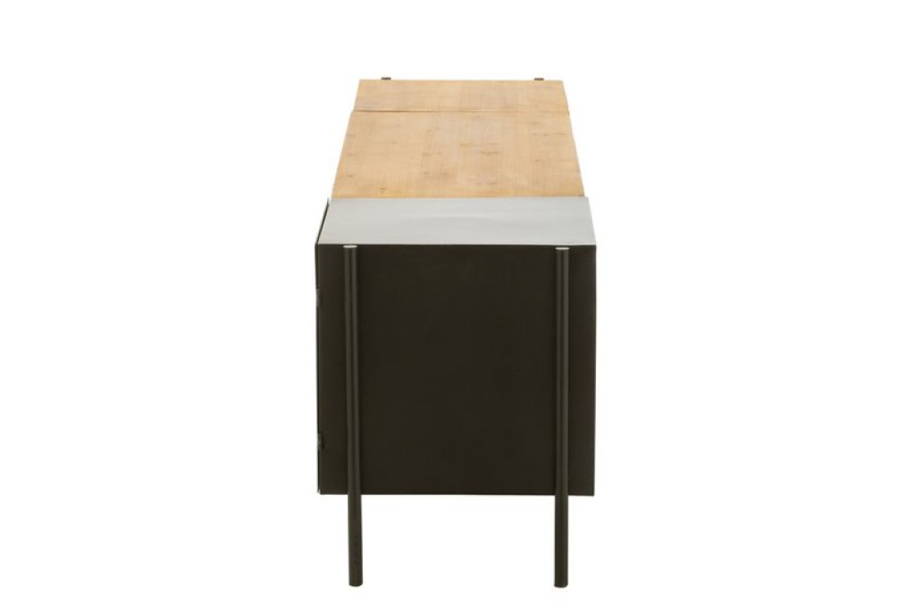 J-Line TV cabinet Tina - wood/iron - black/natural