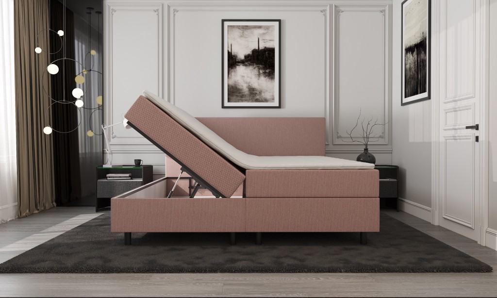 Mörgenn Opberg Boxspring Oud Roze 160x200