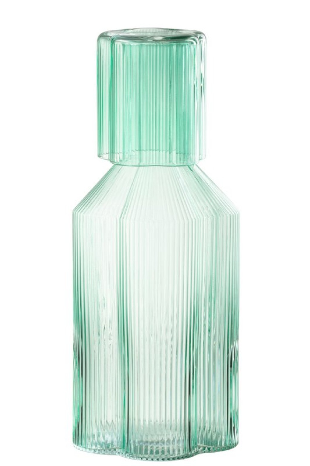 J-Line Carafe Fiore - glass - aqua