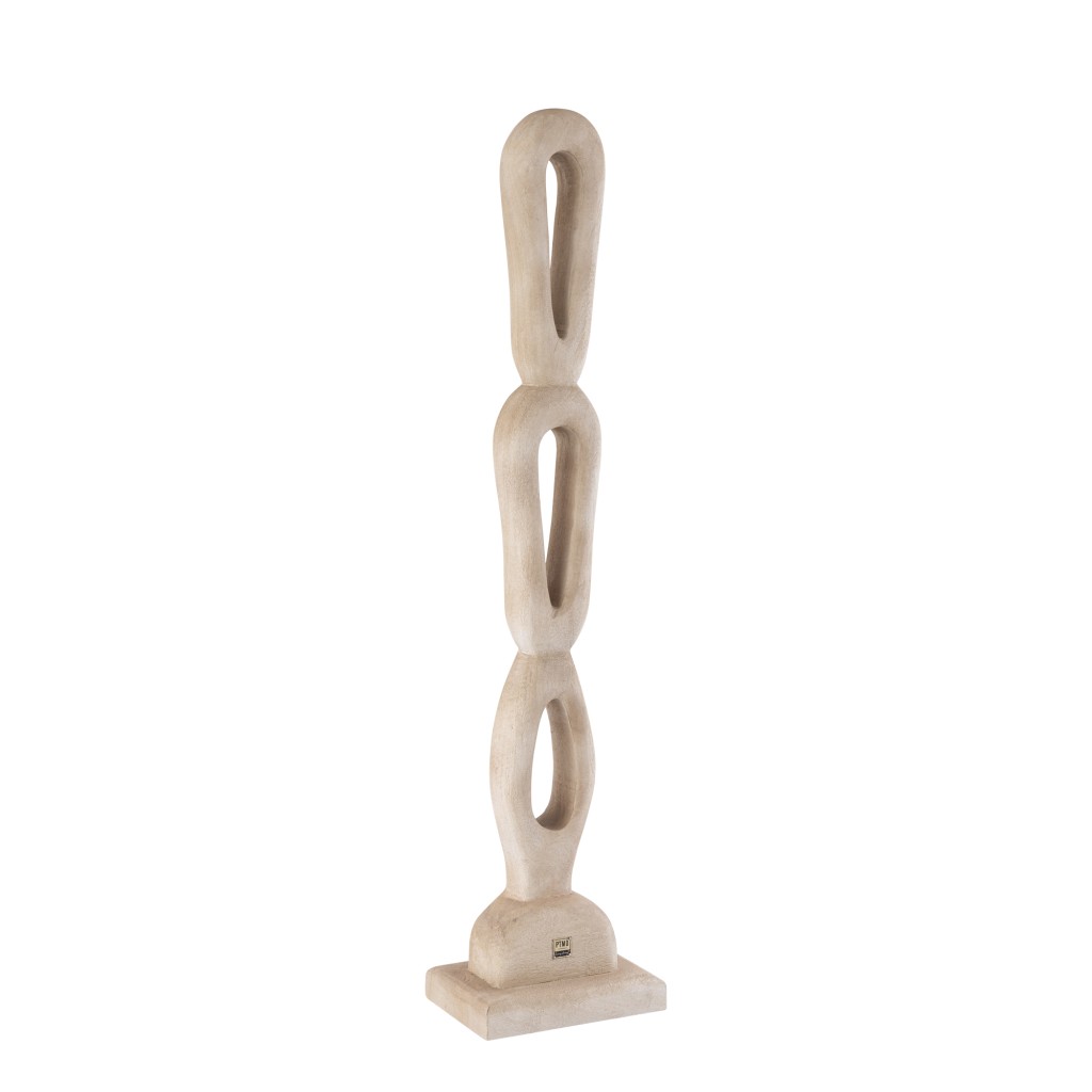 Rhyce Natural Mango Wood Statue Open Figure L