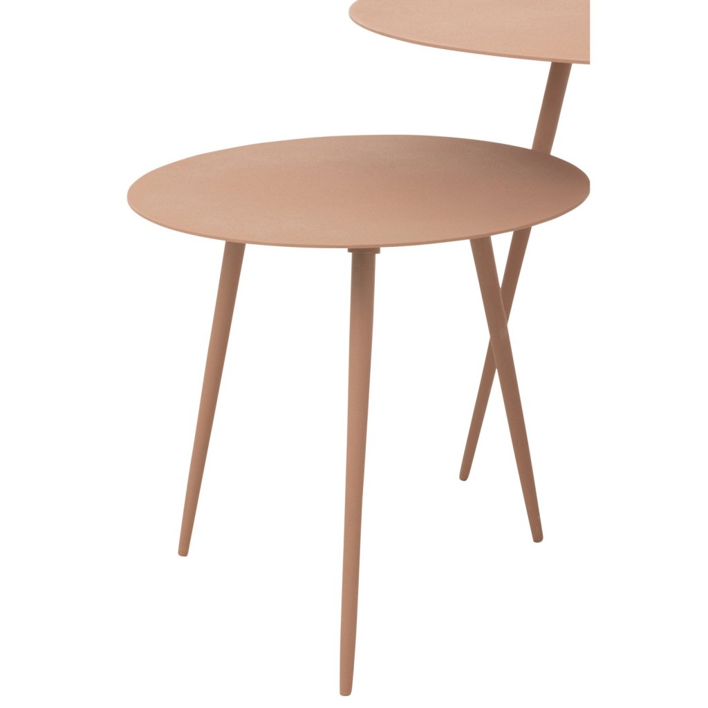 J-Line bijzettafel - ijzer - oud roze