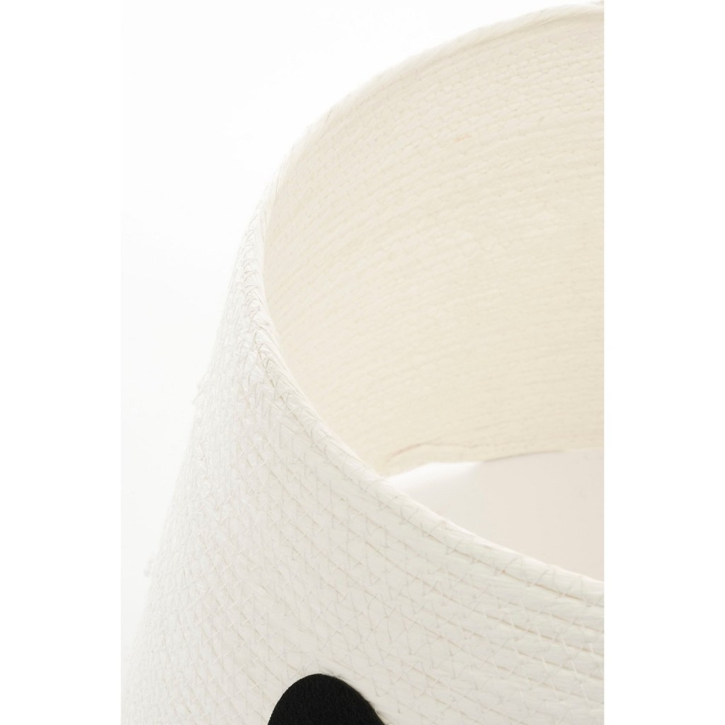 Kerstboomrok met Hart - L50 x B50 x H26 cm - Papier, Vilt - Wit, Zwart