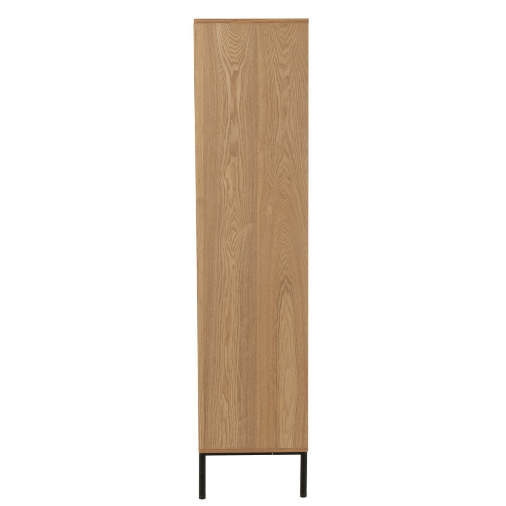 J-Line Kast Vakken Mdf/Metaal Naturel/Zwart