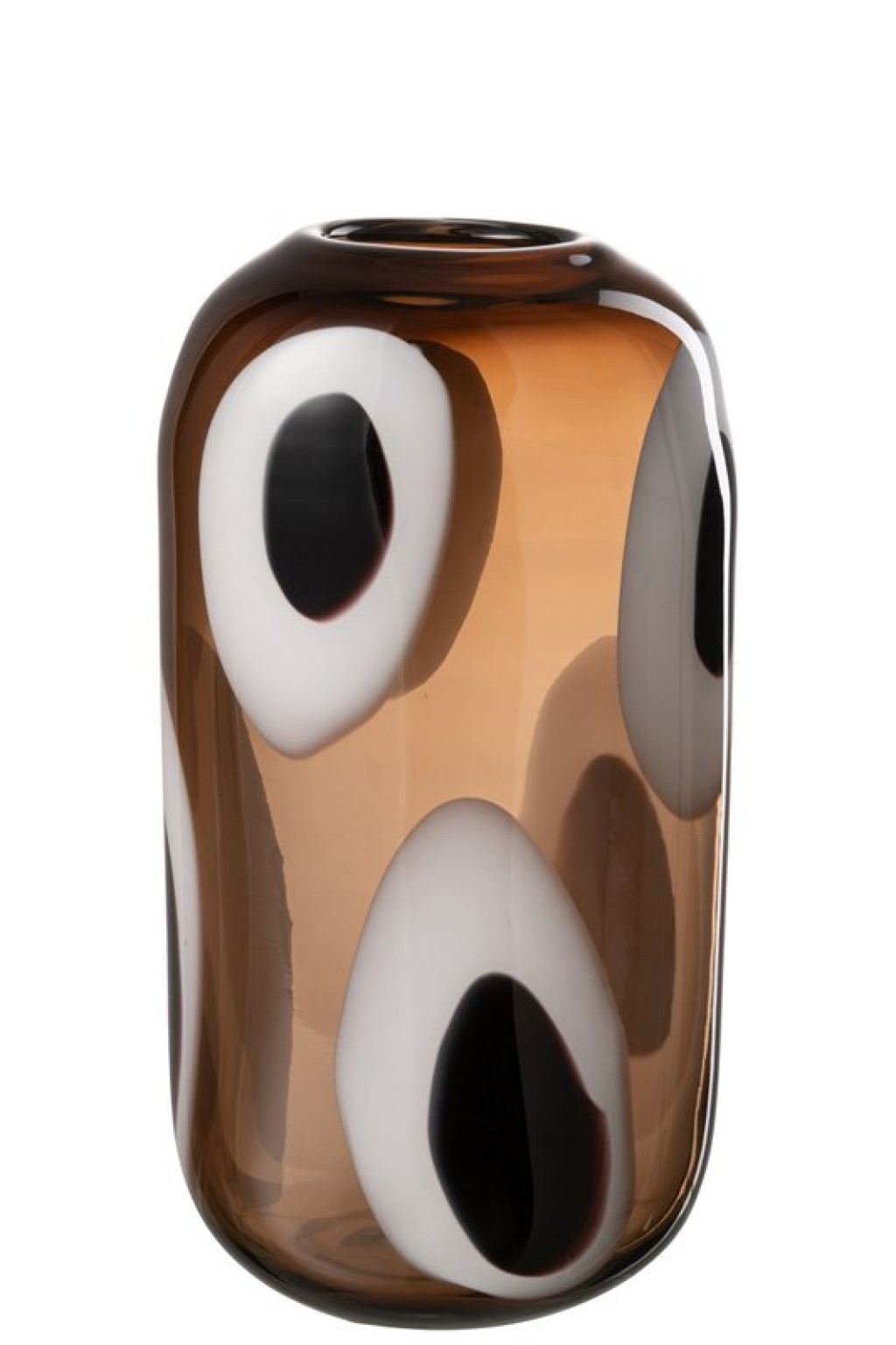 J-Line vase Izzy - glass - white/brown - medium
