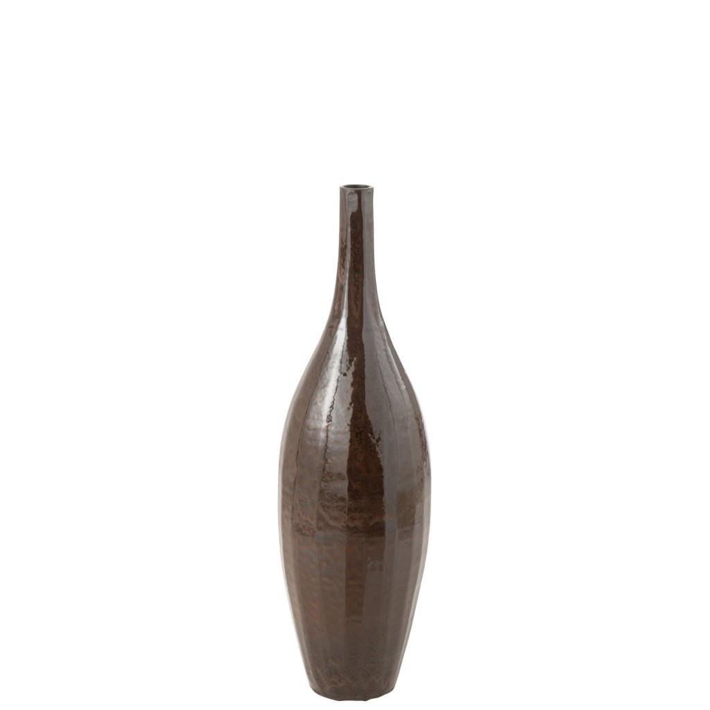 J-Line vaas Fles Blinkend - terra - bruin - medium - 93 cm hoog