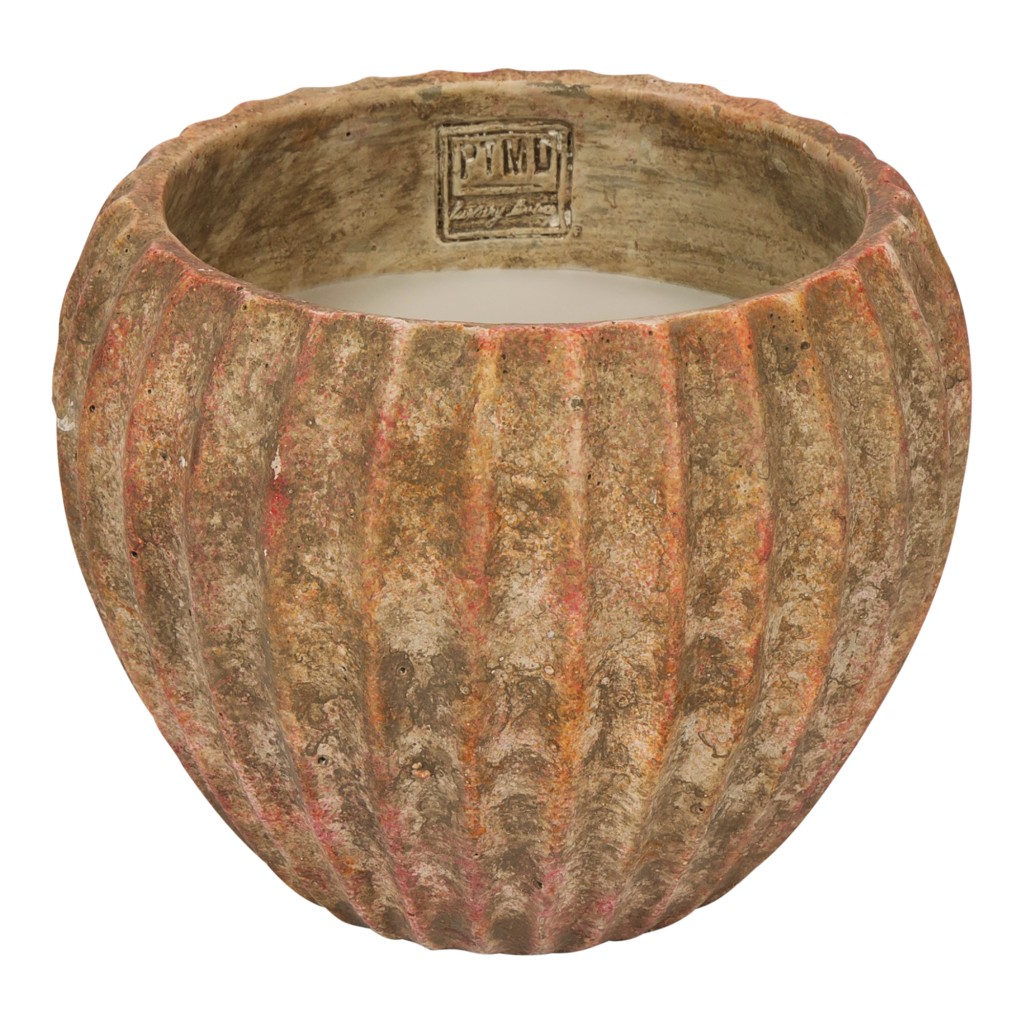 Yasmeene Brown Cement Outdoor Candle M