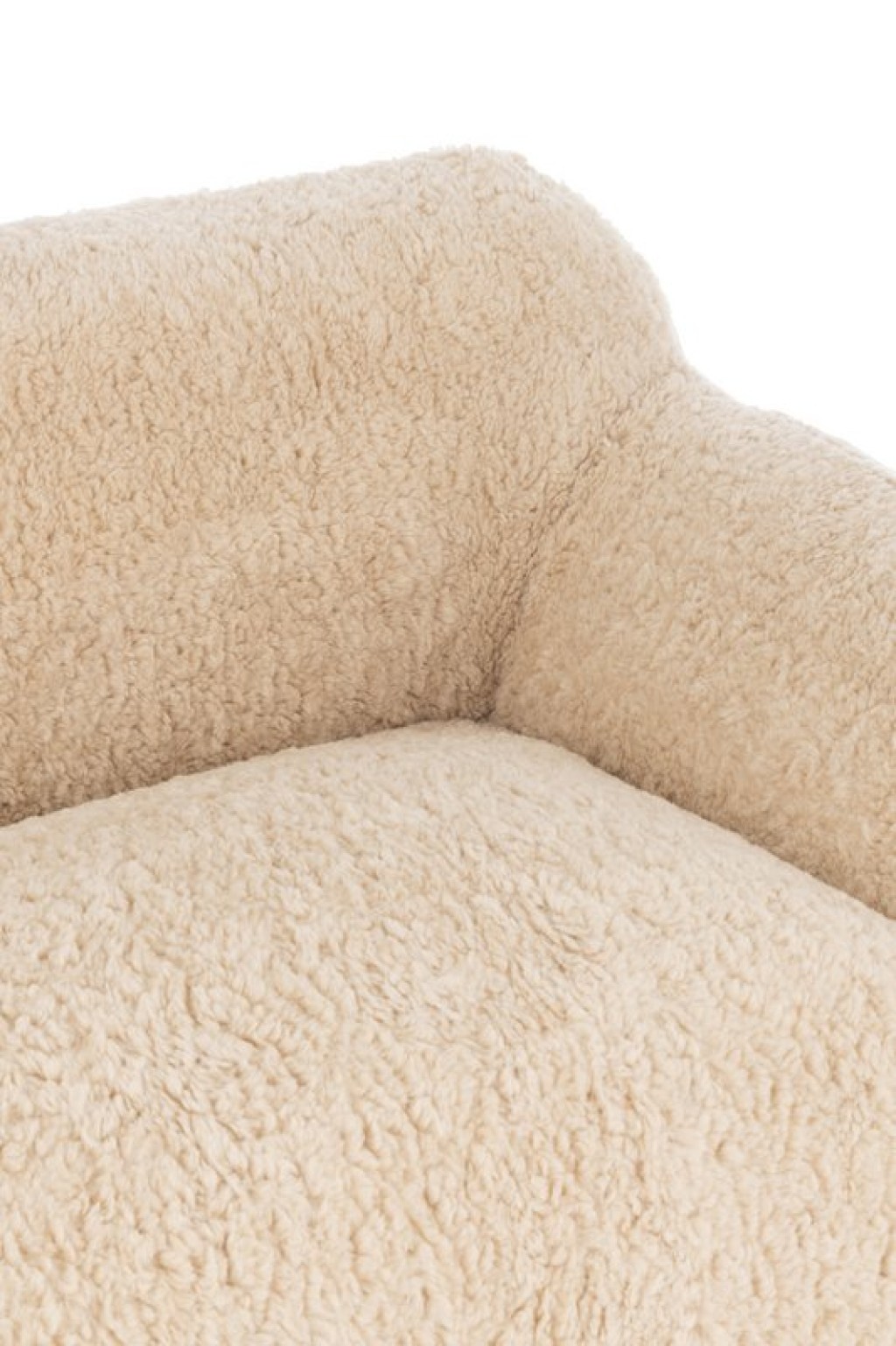 J-Line Sofa Shearl Polyester Creme Large