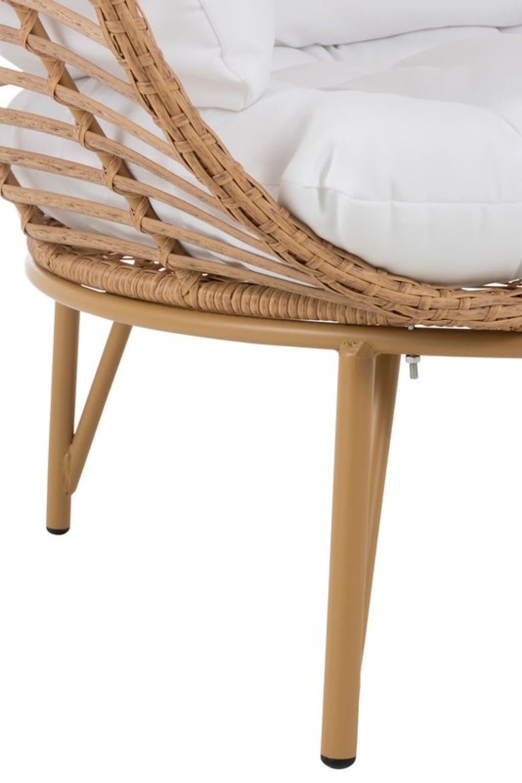 J-Line lounge chair Oval - steel - natural