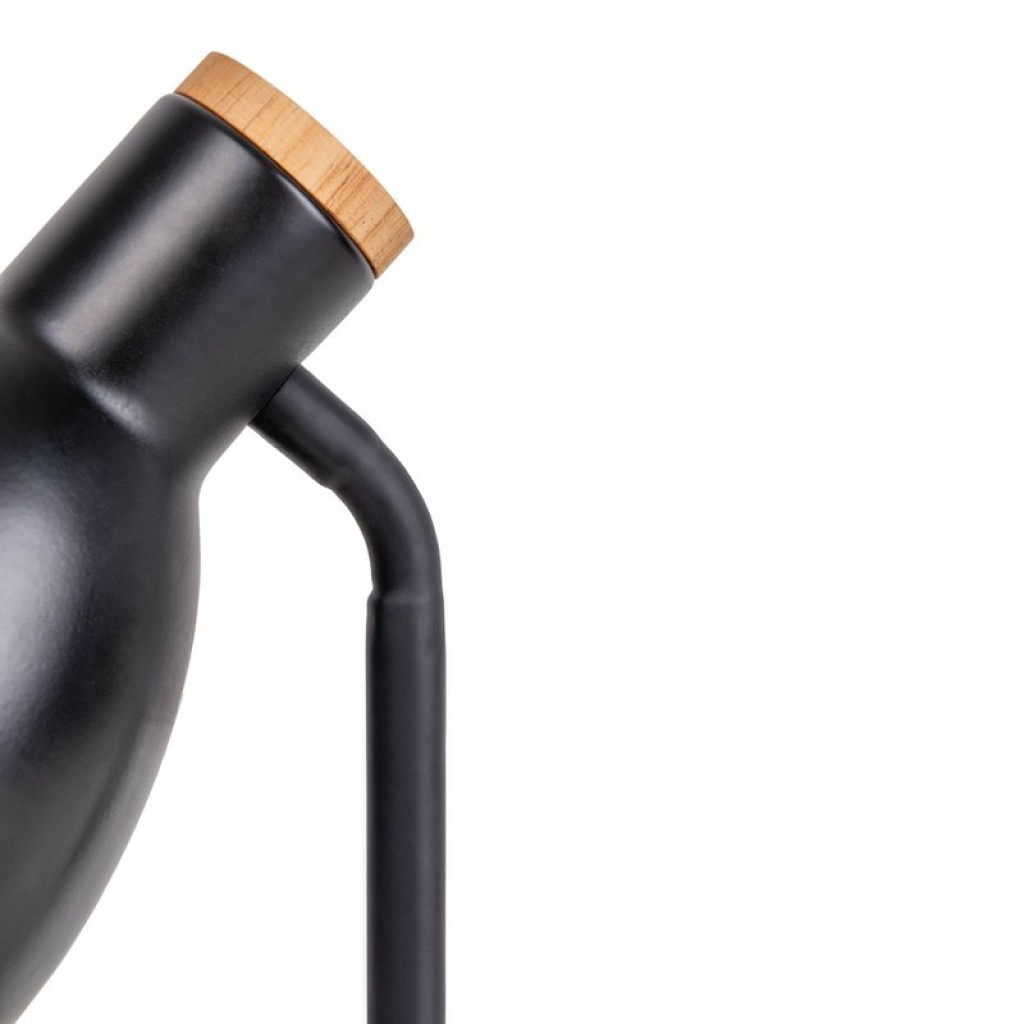 "Marie" desk lamp made of metal and wood, E14, black, 36.5 cm high