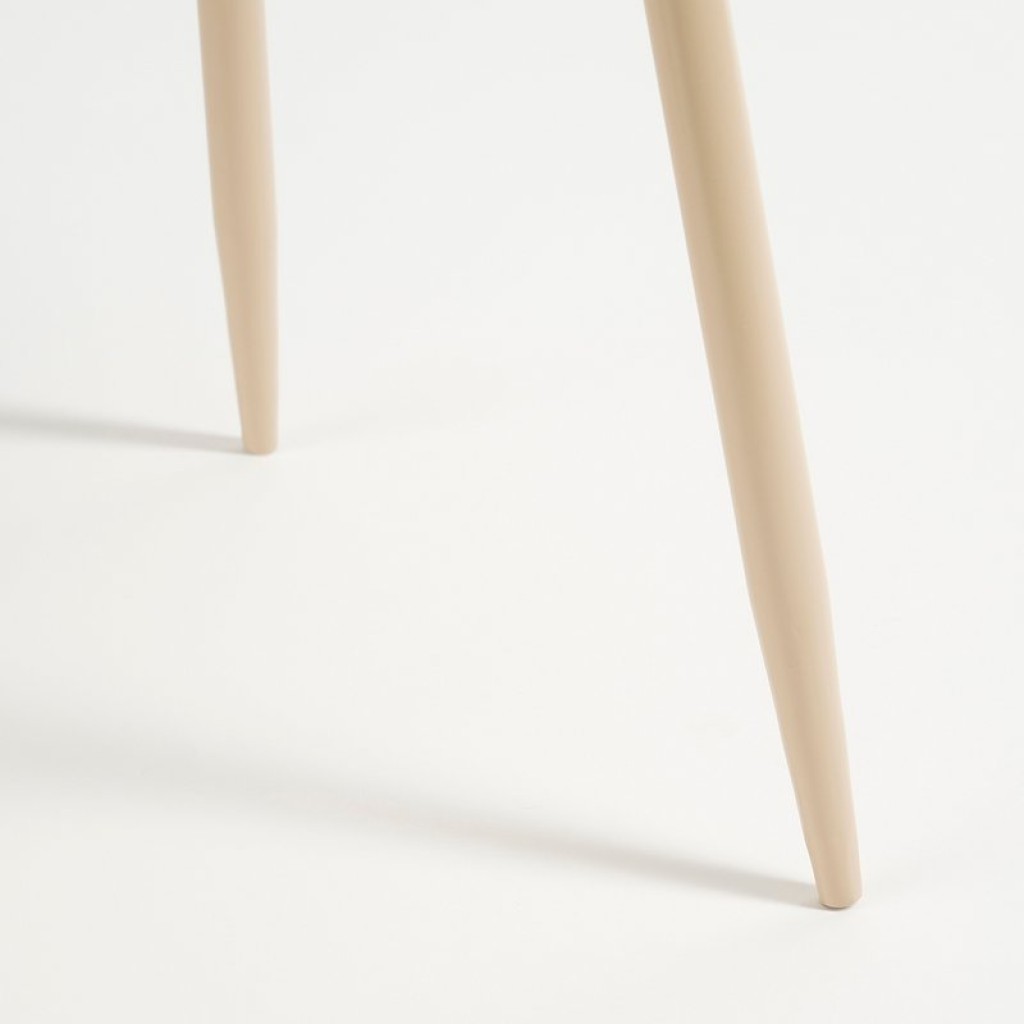 Flores Side table - H49 x Ø42 cm - Metal - Beige