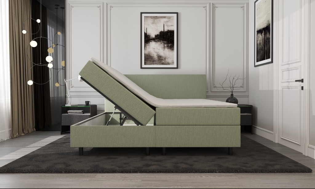 Mörgenn Opberg Boxspring Groen 180x210