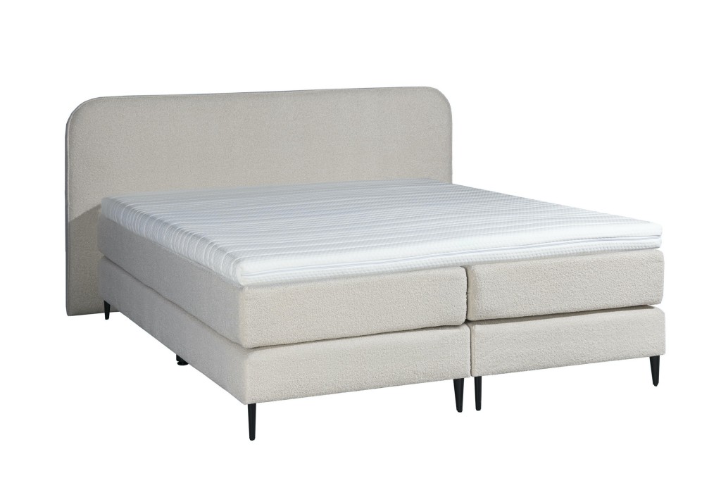 Mörgenn Bouclé Boxspring Beige 140x200