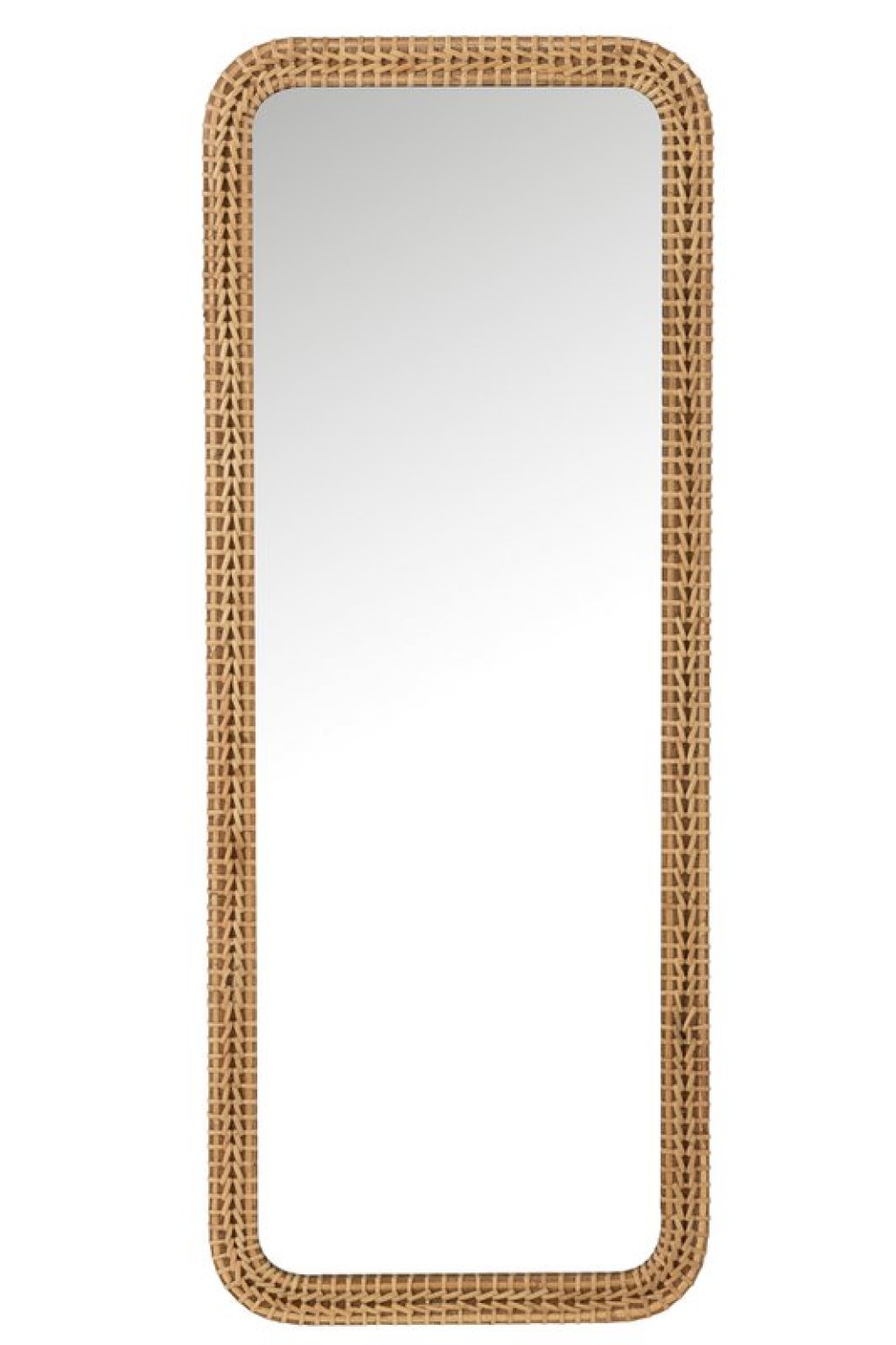 J-Line spiegel Rechthoek - spar/glas - natruel - 48 x 122.5 cm