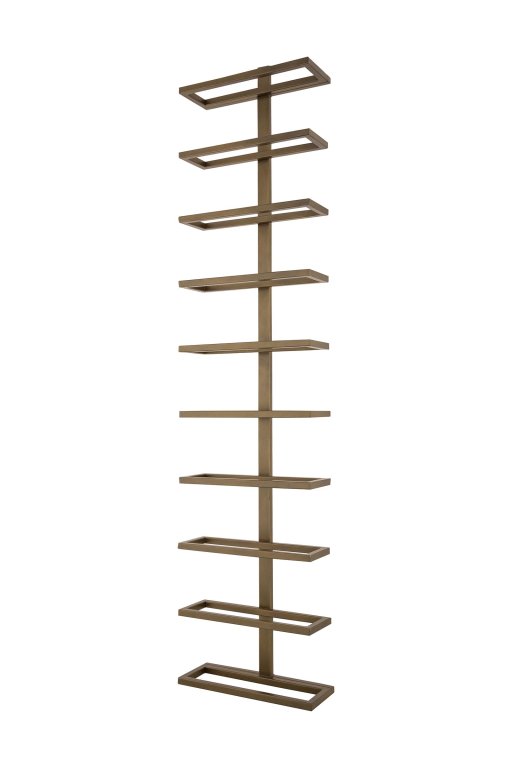 Icon Brass Iron Wall Wine Rack Vertical Layers
