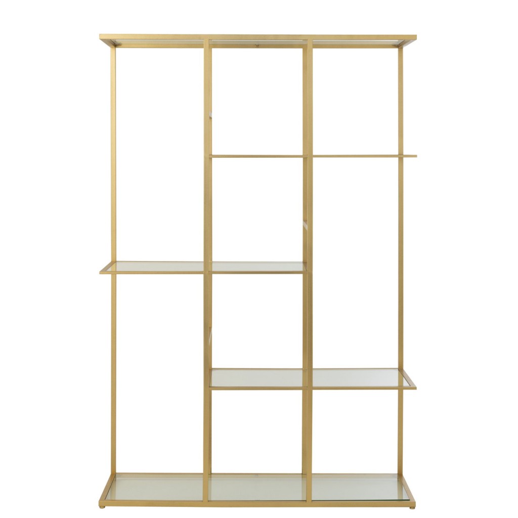 J-Line rek - ijzer/glas - goud