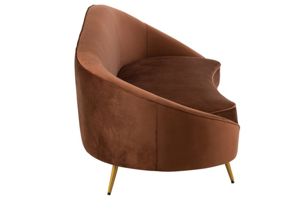 J -Line Sofa Elisabeth - Textile/Metal - Brown