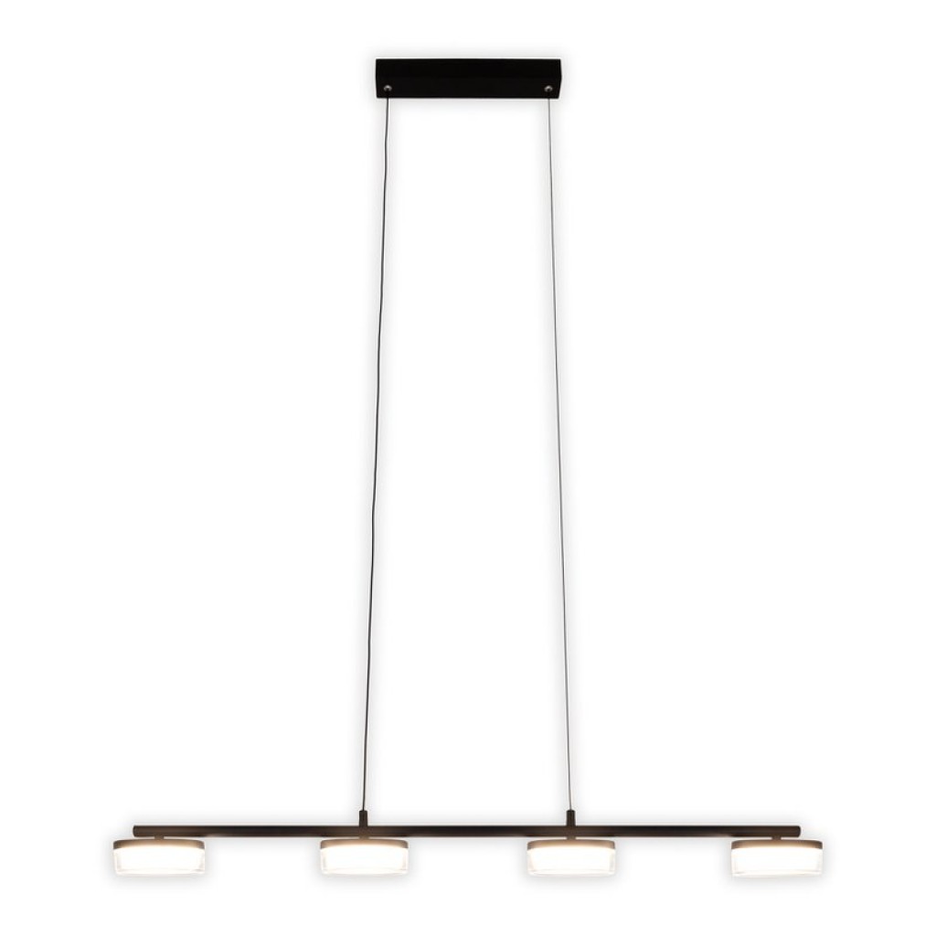 LED pendant lamp "Cimo" made of metal and plastic in black, with integrated LED, length 96 cm