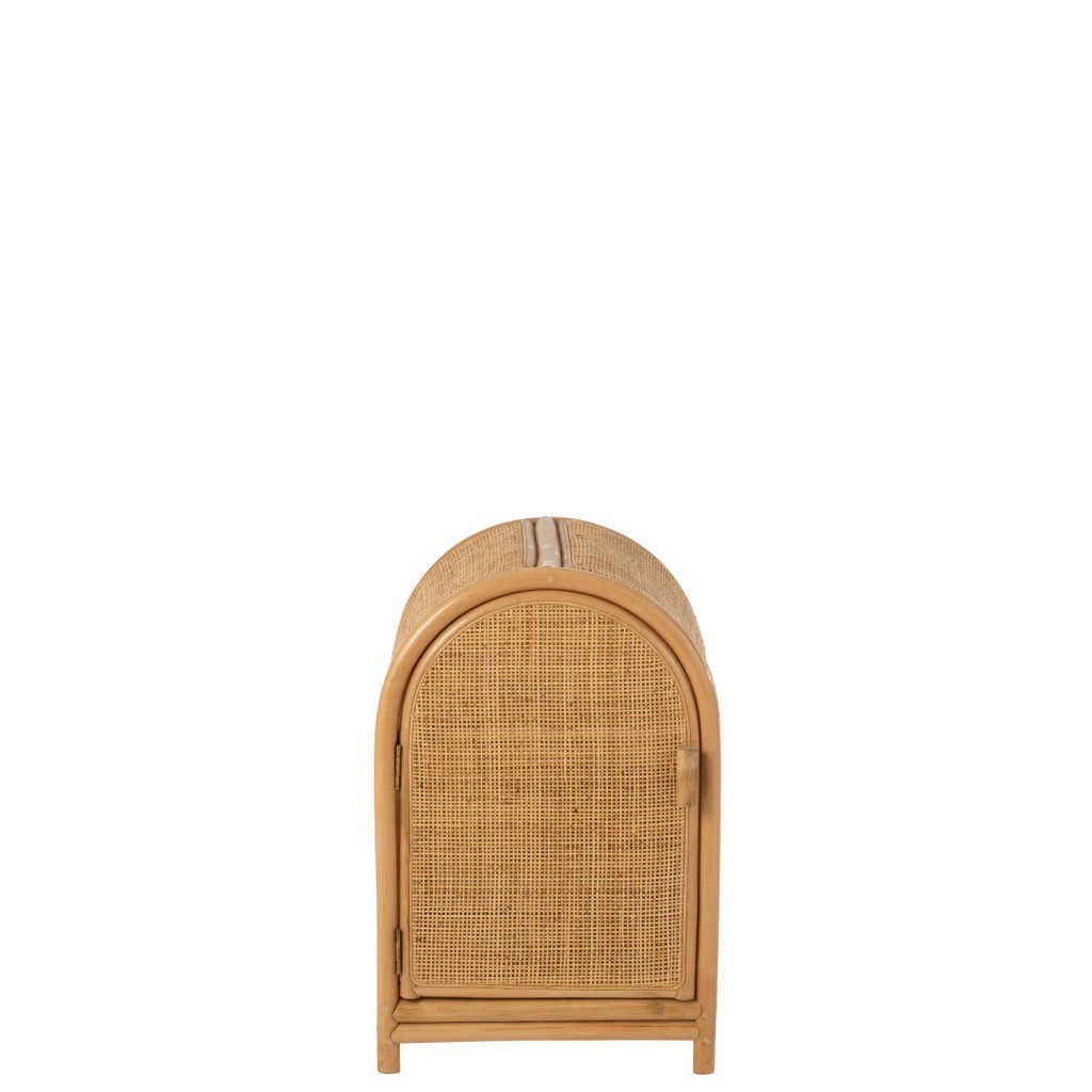 J-Line Ellen Rotan kast - 2 deuren - jute - naturel - S