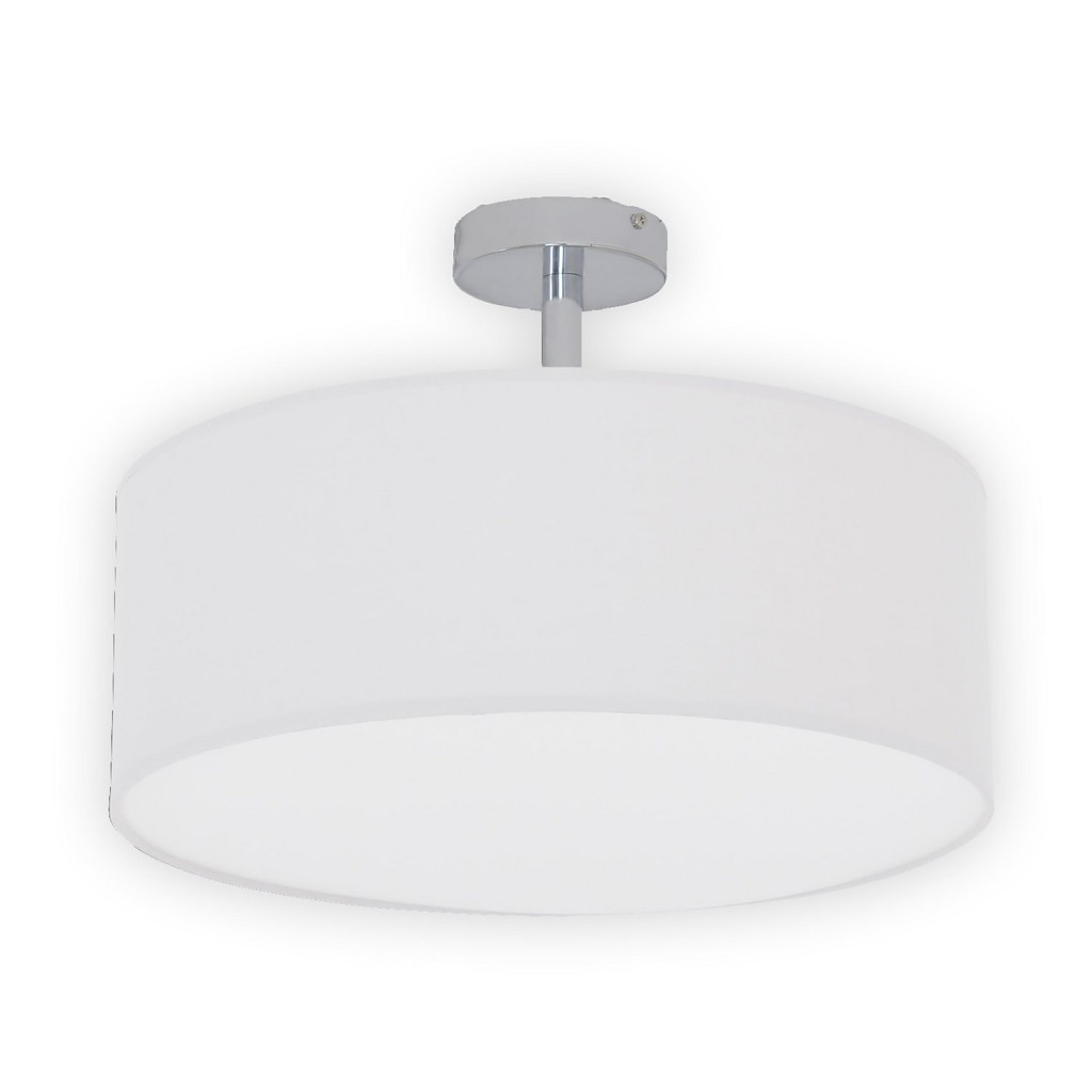 Textielplafondlicht "New York", klassieke plafondlamp met tekstbladen in wit, E27 -aansluiting, 40 cm diameter, geschikt voor de hele woonruimte