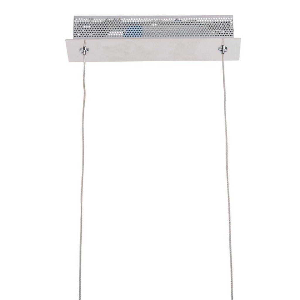 LED pendant light "Beam" made of metal and plastic in steel-blank, with integrated LED