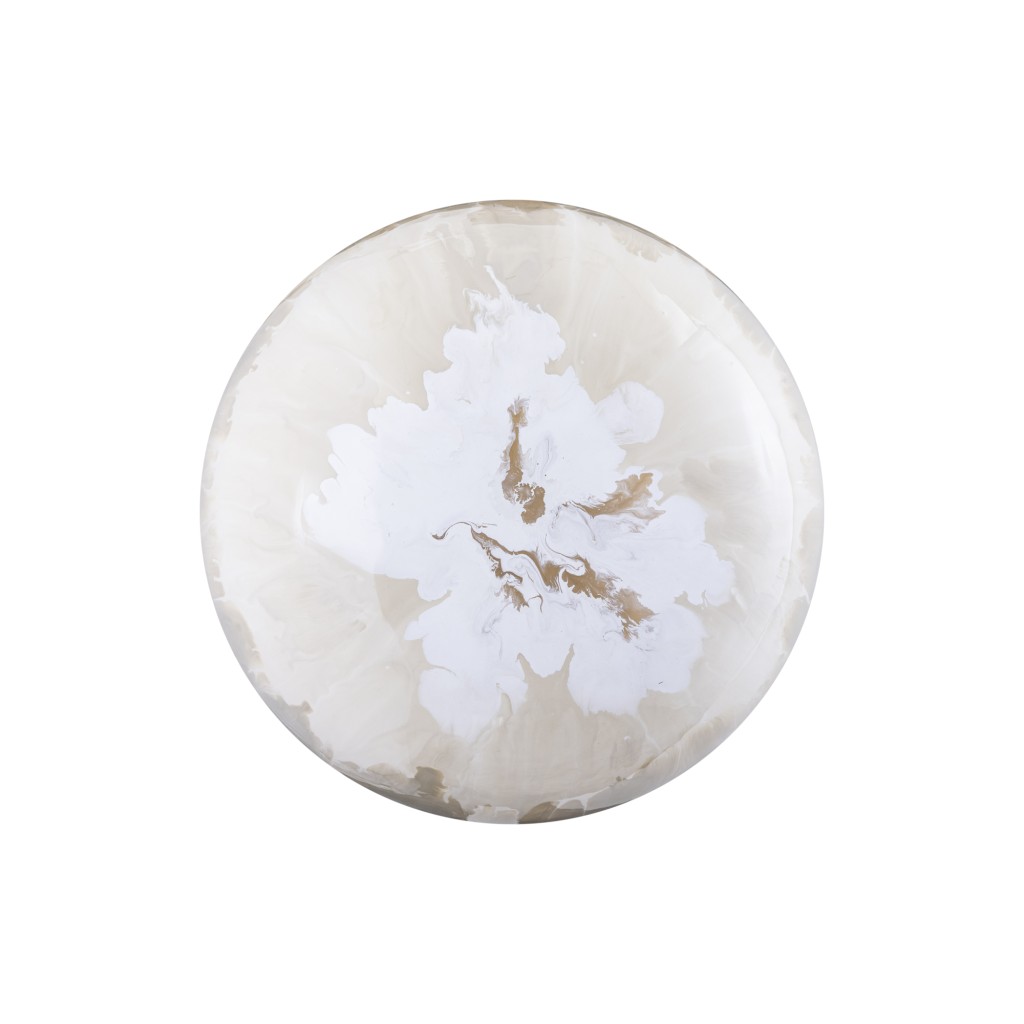 Sufyan Cream Enamel Round Iron Wall Ball SV3